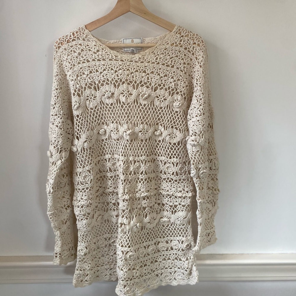 Vintage The Limited Hand Crocheted Top